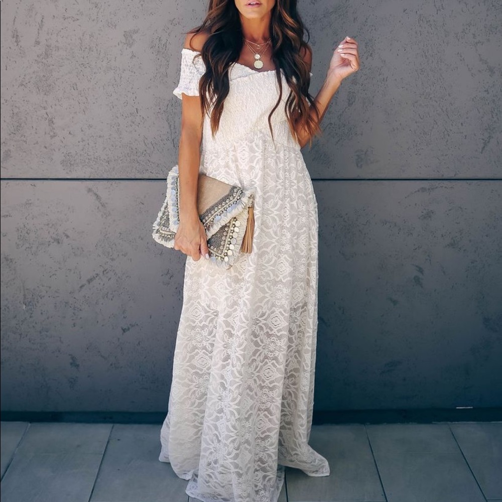 VICI head over heels smocked lace dress NWT